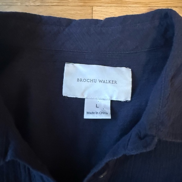 Brochu Walker Women's Navy Dress Size L Button Front Midi
Dress (no Belt) - Picture 3 of 6